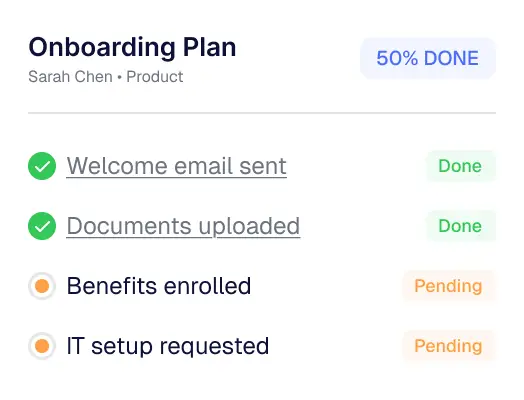 offer onboarding handoff